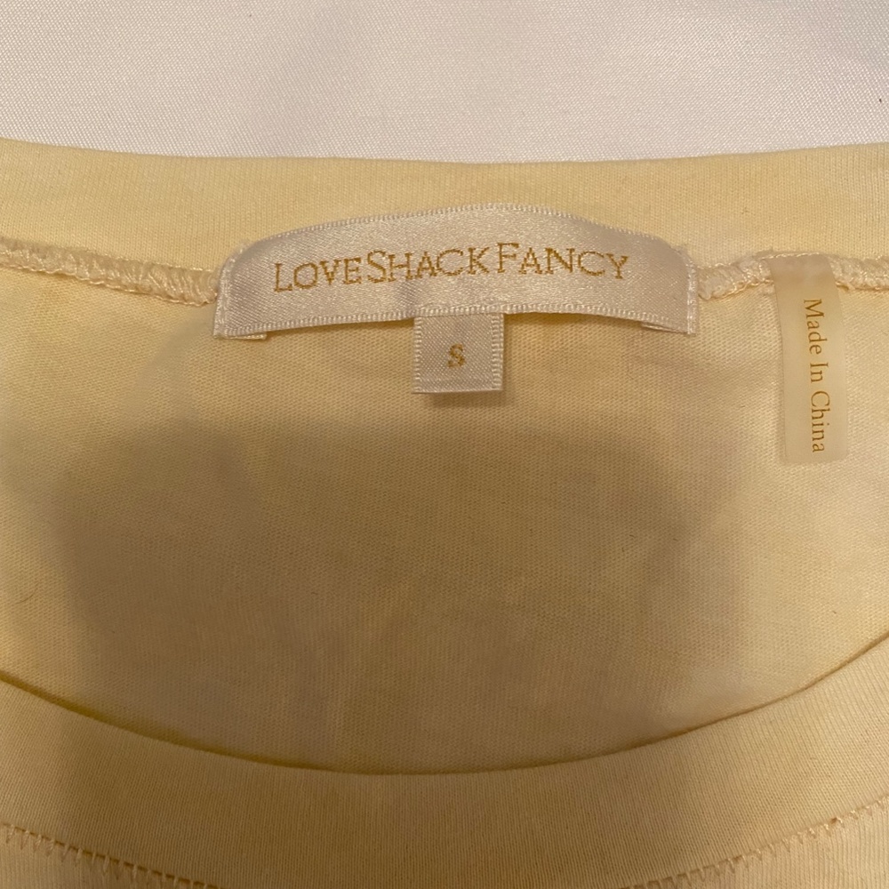 LOVESHACKFANCY Yellow Tee - Picture 3 of 5